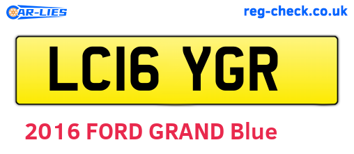 LC16YGR are the vehicle registration plates.