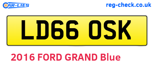 LD66OSK are the vehicle registration plates.