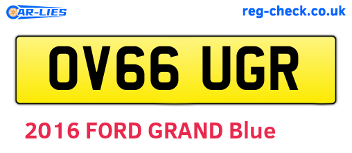 OV66UGR are the vehicle registration plates.