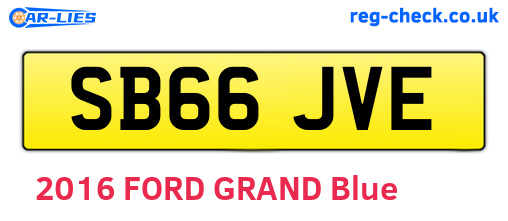 SB66JVE are the vehicle registration plates.