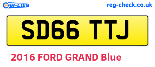 SD66TTJ are the vehicle registration plates.
