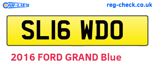 SL16WDO are the vehicle registration plates.