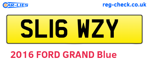 SL16WZY are the vehicle registration plates.