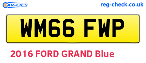 WM66FWP are the vehicle registration plates.