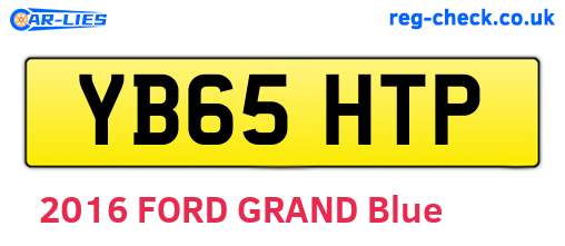 YB65HTP are the vehicle registration plates.
