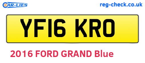 YF16KRO are the vehicle registration plates.