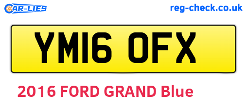 YM16OFX are the vehicle registration plates.
