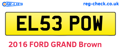 EL53POW are the vehicle registration plates.