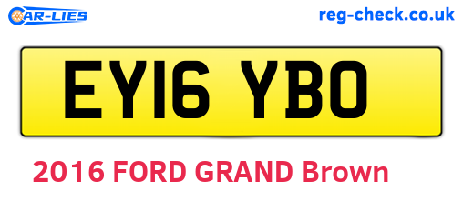 EY16YBO are the vehicle registration plates.