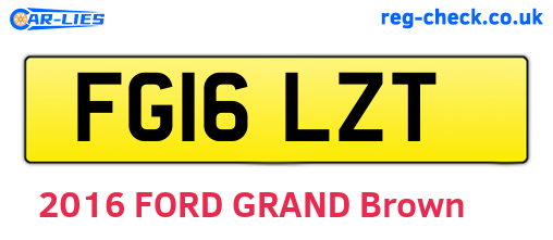 FG16LZT are the vehicle registration plates.