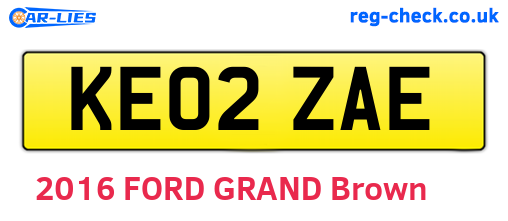 KE02ZAE are the vehicle registration plates.