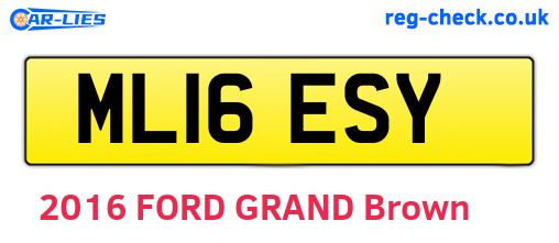 ML16ESY are the vehicle registration plates.