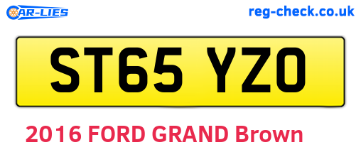ST65YZO are the vehicle registration plates.