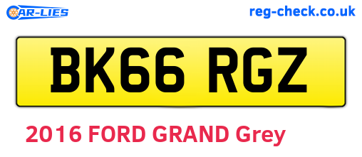 BK66RGZ are the vehicle registration plates.