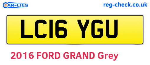 LC16YGU are the vehicle registration plates.