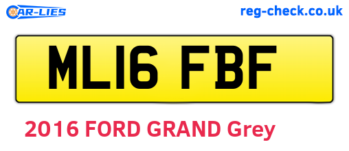 ML16FBF are the vehicle registration plates.