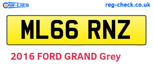ML66RNZ are the vehicle registration plates.