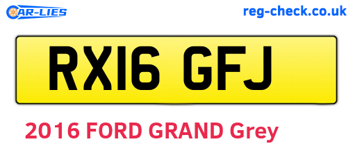 RX16GFJ are the vehicle registration plates.