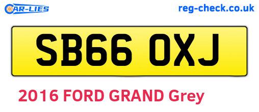 SB66OXJ are the vehicle registration plates.