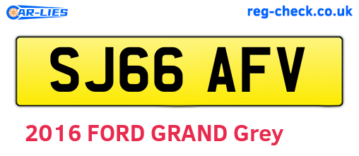 SJ66AFV are the vehicle registration plates.
