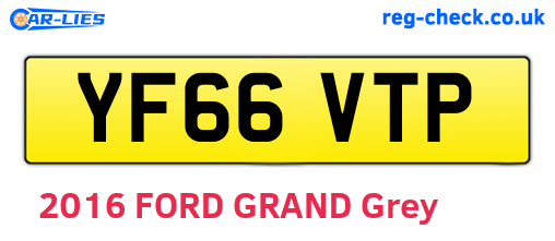 YF66VTP are the vehicle registration plates.