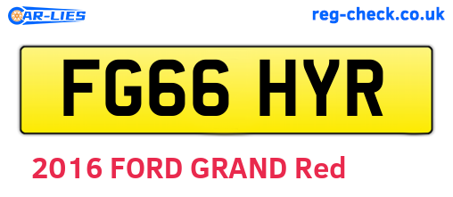 FG66HYR are the vehicle registration plates.