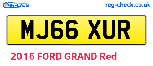 MJ66XUR are the vehicle registration plates.