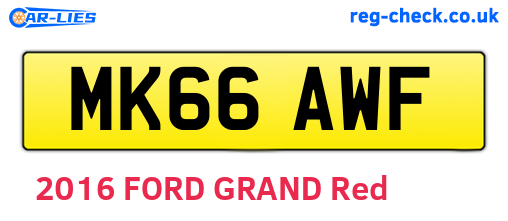 MK66AWF are the vehicle registration plates.