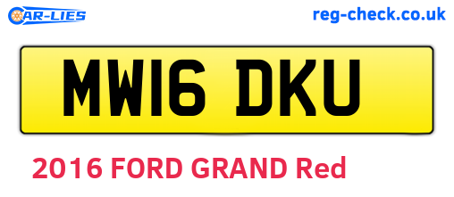 MW16DKU are the vehicle registration plates.