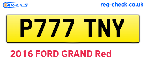 P777TNY are the vehicle registration plates.