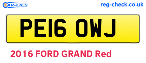 PE16OWJ are the vehicle registration plates.