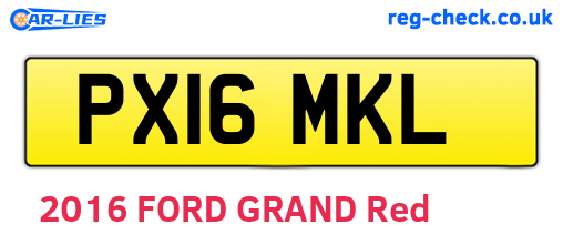PX16MKL are the vehicle registration plates.