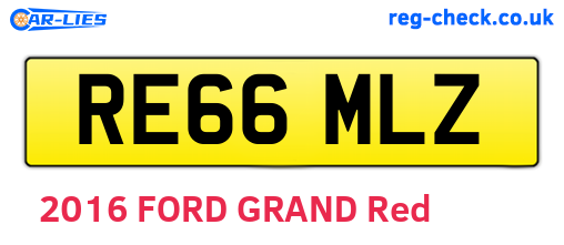 RE66MLZ are the vehicle registration plates.