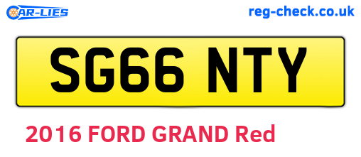 SG66NTY are the vehicle registration plates.
