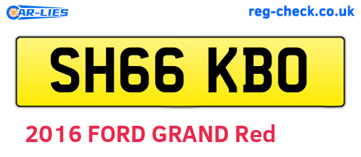 SH66KBO are the vehicle registration plates.