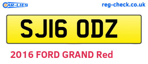 SJ16ODZ are the vehicle registration plates.