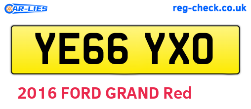YE66YXO are the vehicle registration plates.