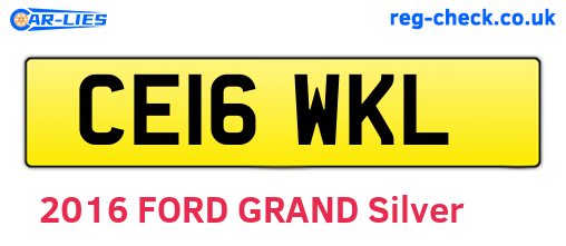 CE16WKL are the vehicle registration plates.