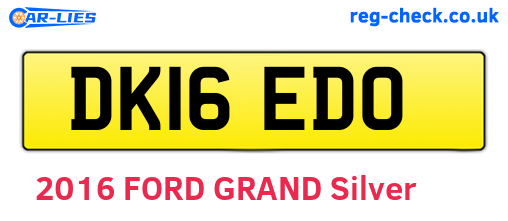 DK16EDO are the vehicle registration plates.