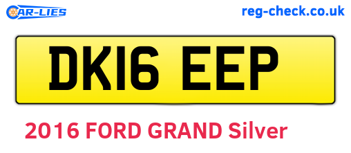 DK16EEP are the vehicle registration plates.