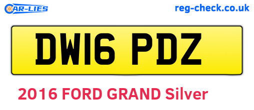 DW16PDZ are the vehicle registration plates.