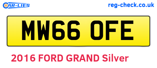 MW66OFE are the vehicle registration plates.
