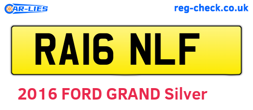 RA16NLF are the vehicle registration plates.