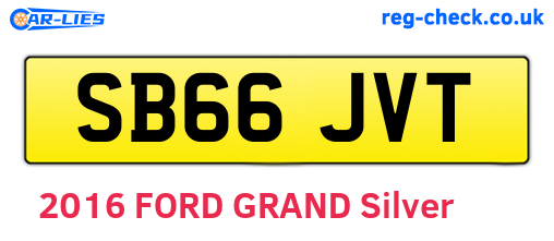 SB66JVT are the vehicle registration plates.