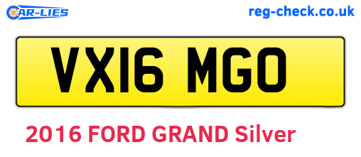 VX16MGO are the vehicle registration plates.