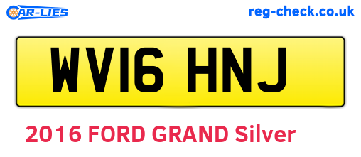 WV16HNJ are the vehicle registration plates.