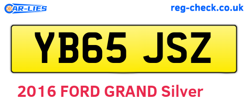 YB65JSZ are the vehicle registration plates.