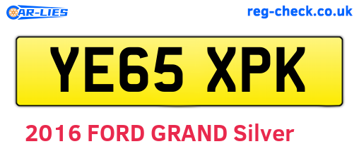 YE65XPK are the vehicle registration plates.