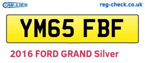 YM65FBF are the vehicle registration plates.
