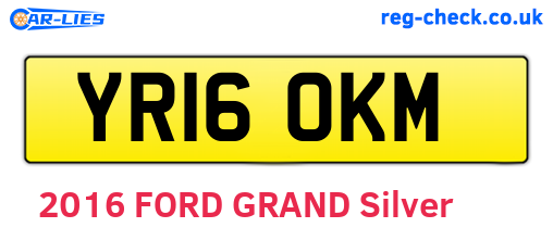 YR16OKM are the vehicle registration plates.